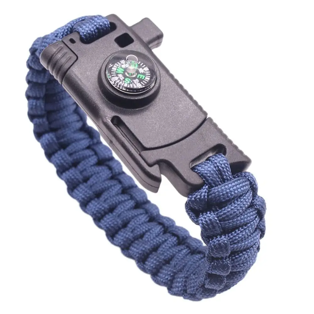 3 in 1 Bracelet Survival Multifunction Compass Emergency Paracord Decoration Plastic Buckle Emergency Rope Bangles Hiking