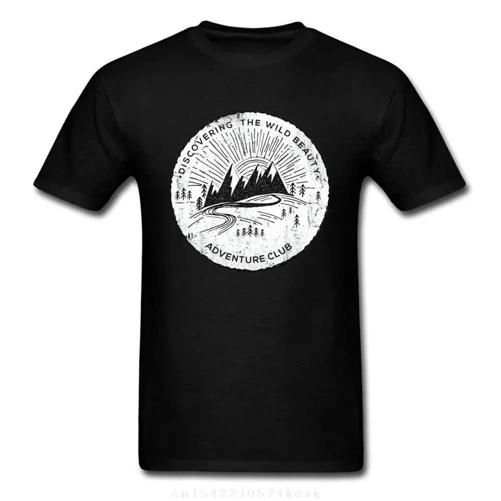 Spring New T Shirt Custom Adventure Club Stay Wild Infinite Undiscovery Mountain Forest Print Tshirts Male Streetwear Rock Music