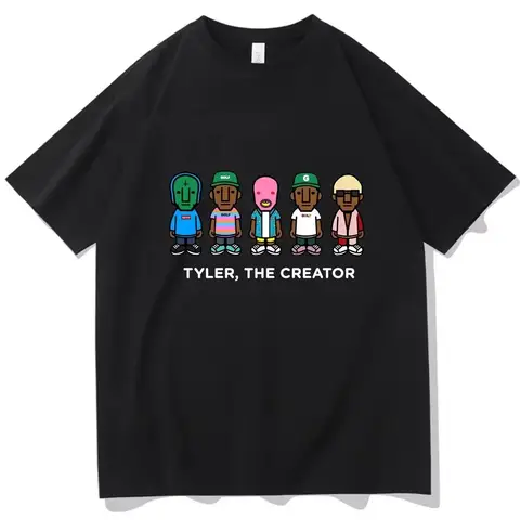 Tyler The Creator Uomo Donna Stampa T-shirt Rapper T-shirt a maniche corte Cantante vintage Top Estate Cotone Abiti hip-hop oversize