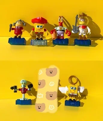 Neue marke original bloks catoon spoog puppe krabben diy zubehör leqimowan