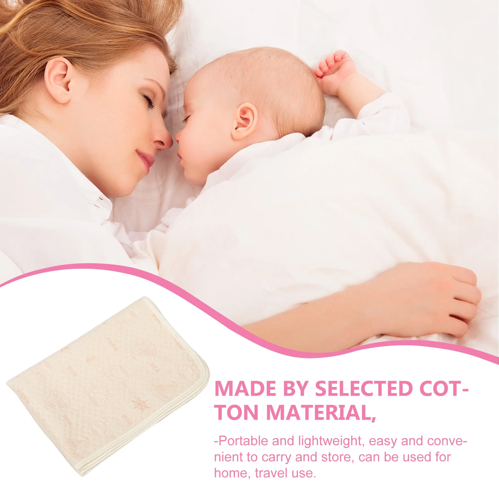 

Premium Cotton Baby Changing Pad Reusable Washable Portable Diaper Mat For Toddler Infant Travel Home Use Large Size Lightweight