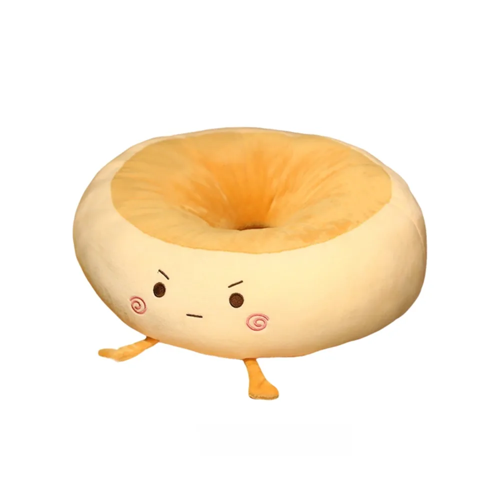 

PP Cotton Bread Seat Cushion Round Thickened Doughnut Office Sitting Mat Soft Beathable Floor Cushion Office Worker