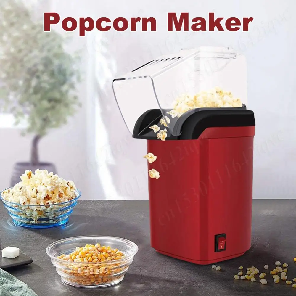 1200W Fully Automatic Popcorn Machine for Home Popcorn Machine Hot Air Popcorn Maker High Popping Rate Electric Air Popper