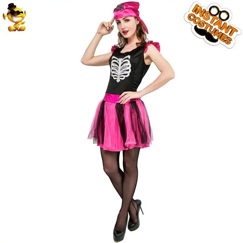 زي تنكري للنساء البالغات على شكل هيكل عظمي، فستان للهالوين وعروض المسرح والحفلات، زي تنكري على شكل شبح وعظام