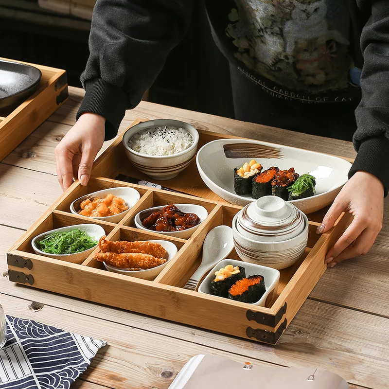 set-da-pranzo-in-ceramica-stile-giapponese-con-vassoio-piatto-diviso-e-piatto-in-legno-di-bambu-per-uso-domestico-e-commerciale-alto-valore-estetico