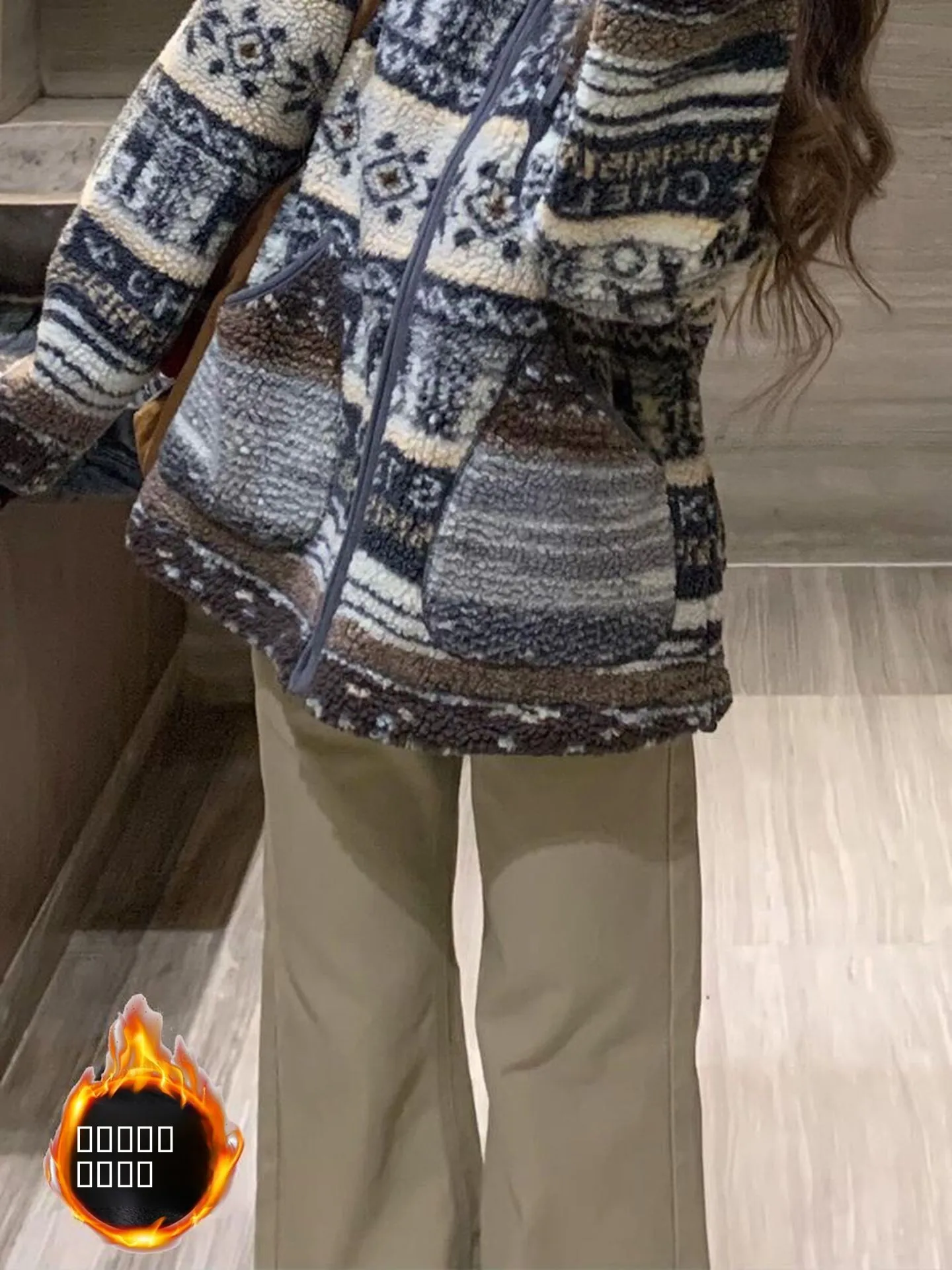 

Женские джинсы-брюки в стиле ретро, утепленные, цвета хаки, с высокой талией, прямые, широкие штанины, для повседневной носки