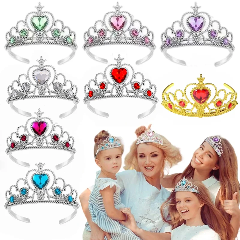 Cute Kids Tiara Crown Set Girls Dress up Party Headband Accessories Queen Princess Headdress Festive Children Headwear