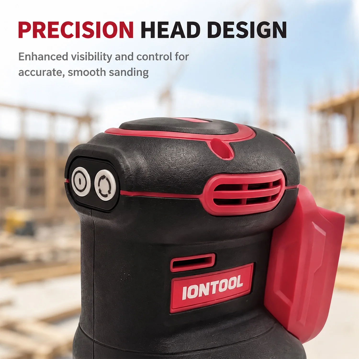 IONTOOL Durable Cordless Sander 11000rpm For Deck Restoration and Painted Wall Preparation and Trim Smoothing Power Tool