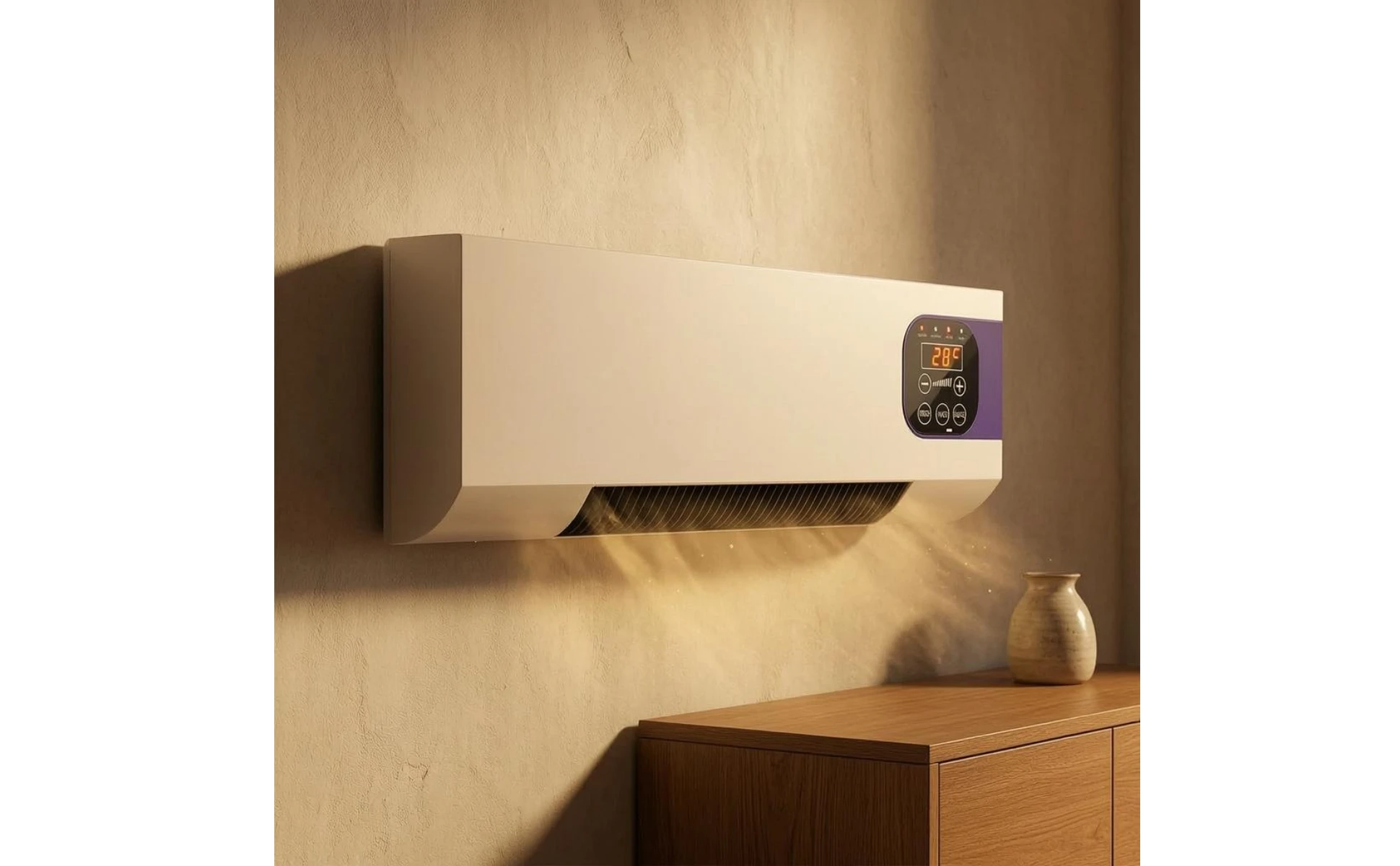 Wall-Mounted Electric Heater 2000W Electric Wall Heater Home Heating White Black Grille Wall-Mounted Electric Heater 2000W Electric Wall Heater Home Heating White Black Grille
