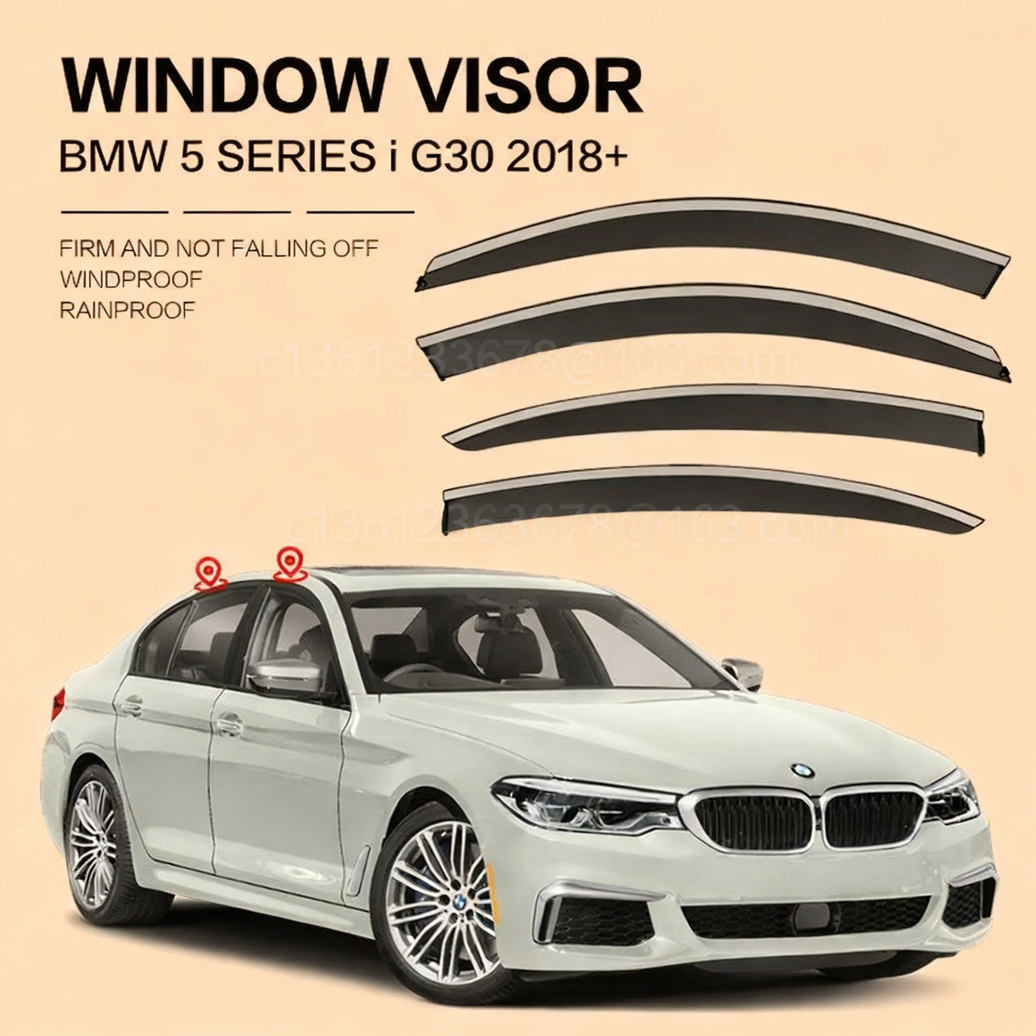 

Window deflector, window rain shield, car decorative accessories suitable for BMW 5 Series SWB/BMW 5 Series E60 F10