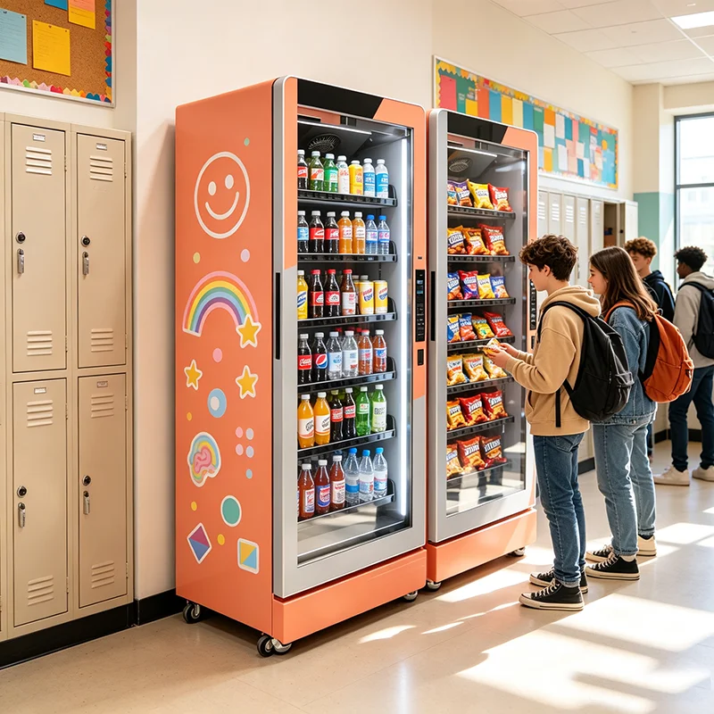 Fully Automatic Coffee Vending Machine Self Service Touch Screen Multiple Flavors