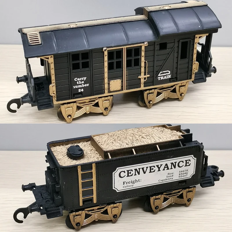Model Train Track Set Kids Toy Spray Classical Steam Train with Sound Locomotive Electric Train Kit Retro Model Children Gift