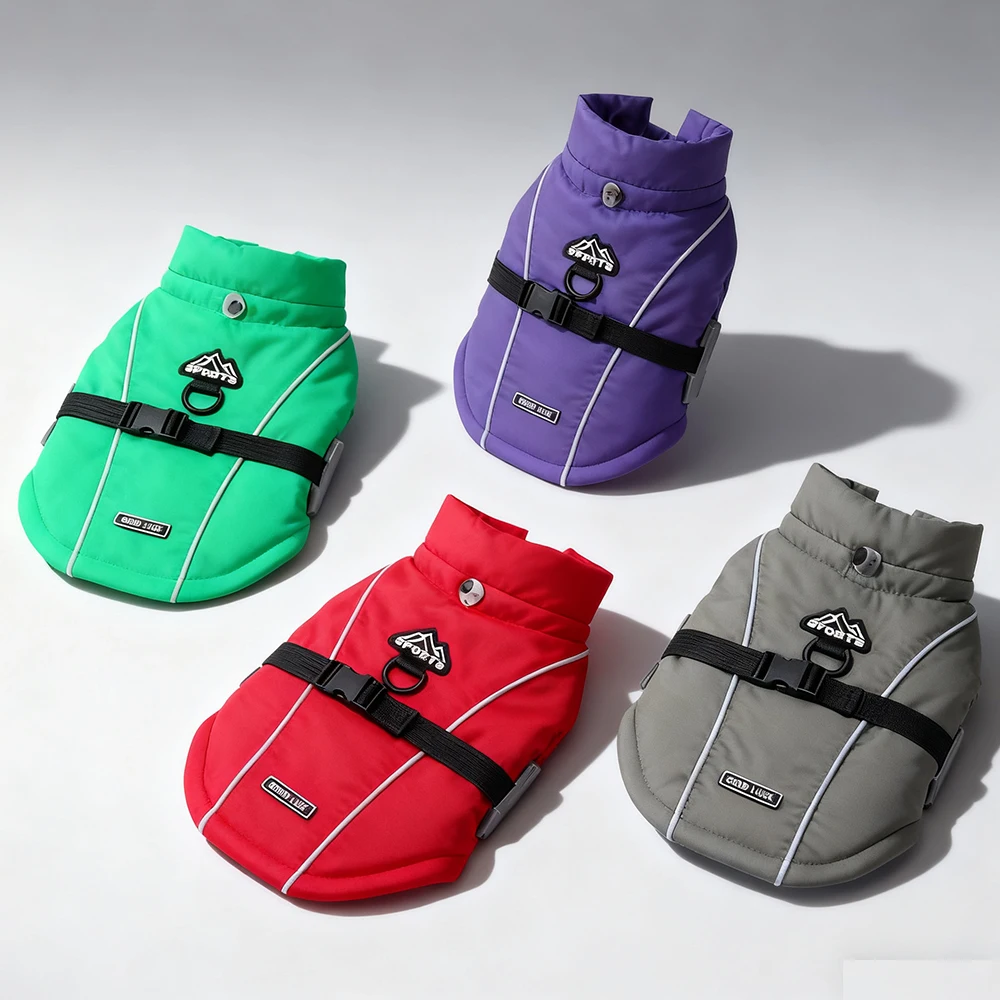 

Dog Jacket Coat Dog Winter Clothes Thick Cotton Dogs Vest Coat Warm Pet Clothing High Collar Dogs Clothes Chihuahua Pug