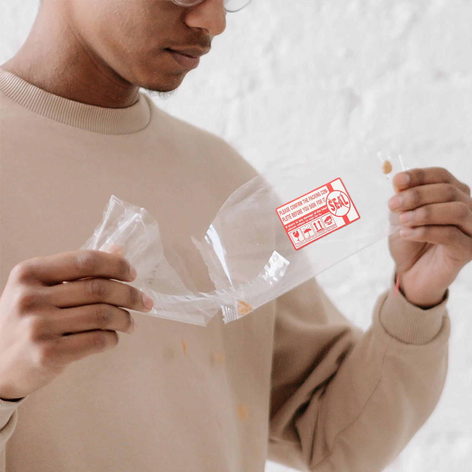 

Sticker Logistics Warning Label Office The Tape Self Adhesive Paper Envelope Sealer