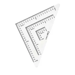 Transportador triangular de lectura de mapa, regla de coordenadas geométricas, herramienta de aprendizaje acrílica para Utm, Usng, Mgrs, coordenadas de lectura de mapa