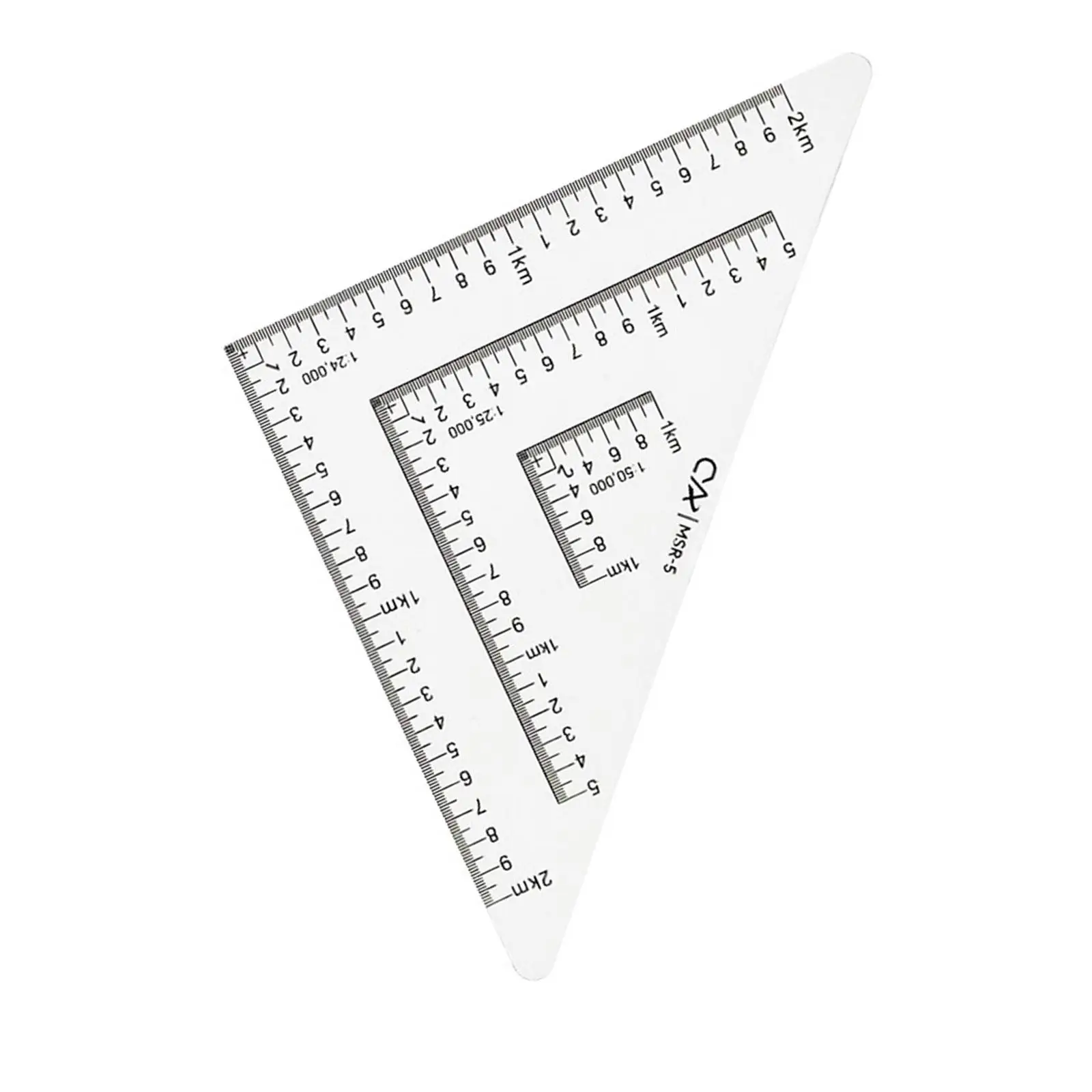 Triangle Protractor Map Reading Geographic Coordinate Ruler Acrylic Maptool Learning for Utm, Usng, Mgrs Coordinates Map Reading