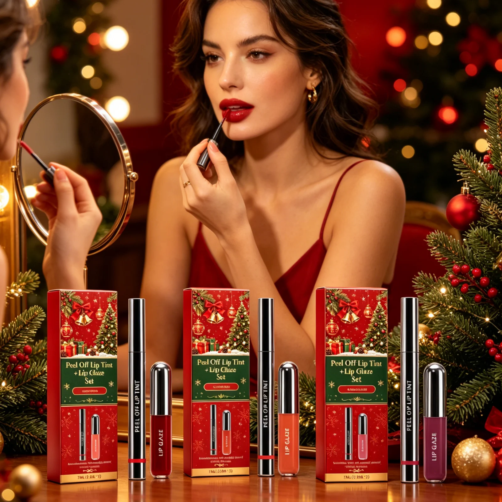 Peel off Lip Tint Long Lasting Makeup Waterproof Deep Moisturizing Skin Nourishing Improve Drying Gentle Formula Lip Glaze Set