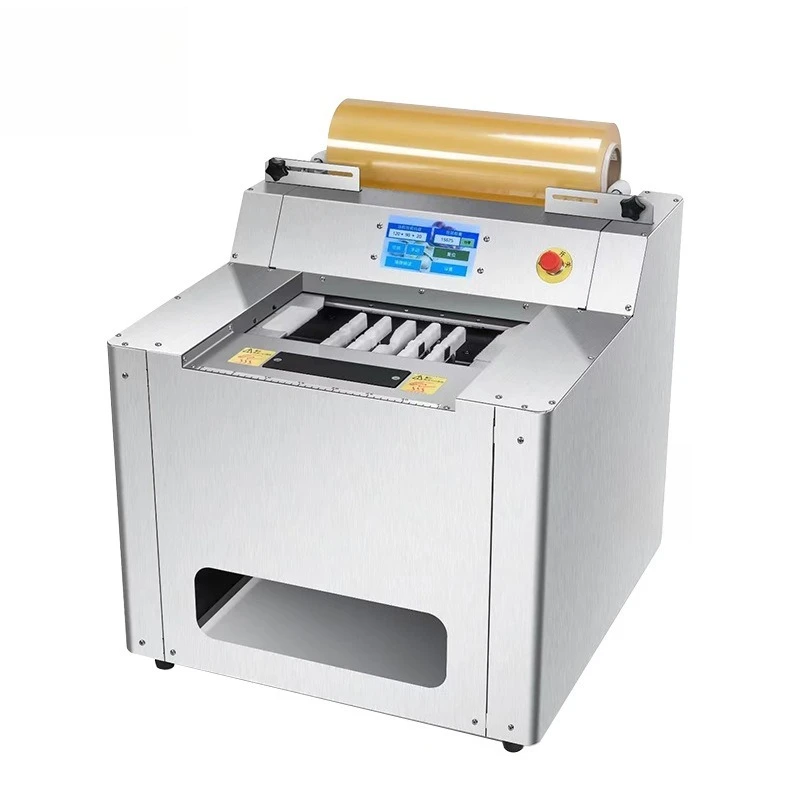 Semi-automatic vegetable and fruit plastic wrap packaging machine cake pastry plastic wrap sealing and packing machine