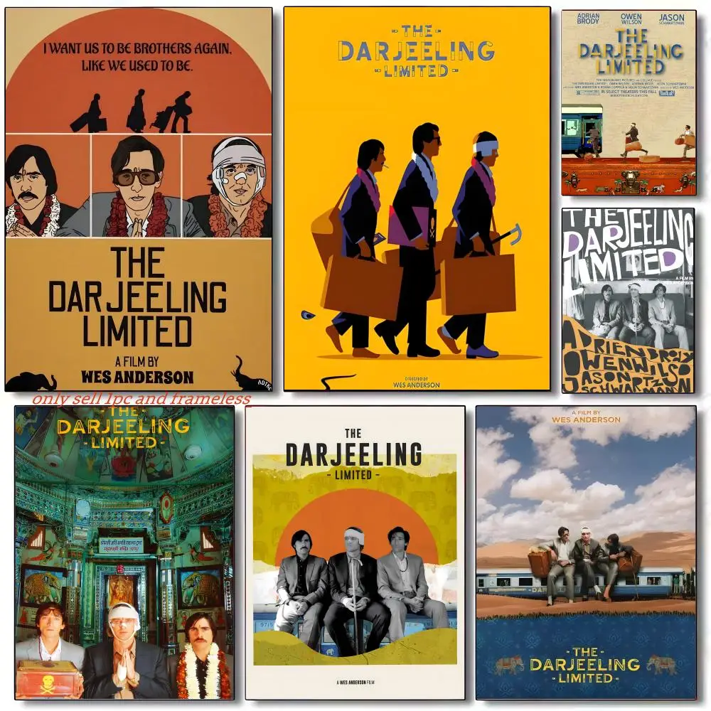 Road Movie T-The Darjeeling Limited Poster Wandkunst-Poster, geeignet für Clubs, Wohnzimmer, Schlafzimmer