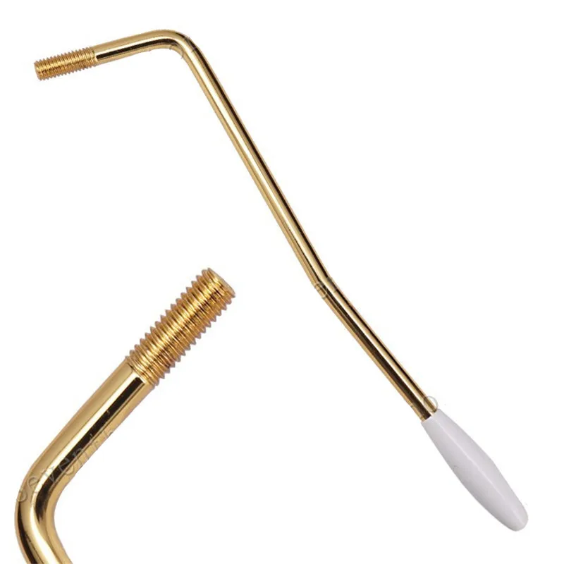 Ein aufschraubbare Tremolo-Arm-Whammy-Bar für E-Gitarren-Zubehör, Gewindedurchmesser 6 mm (M6), in den Farben Chrom, Schwarz und Gold erhältlich. – Detail 3