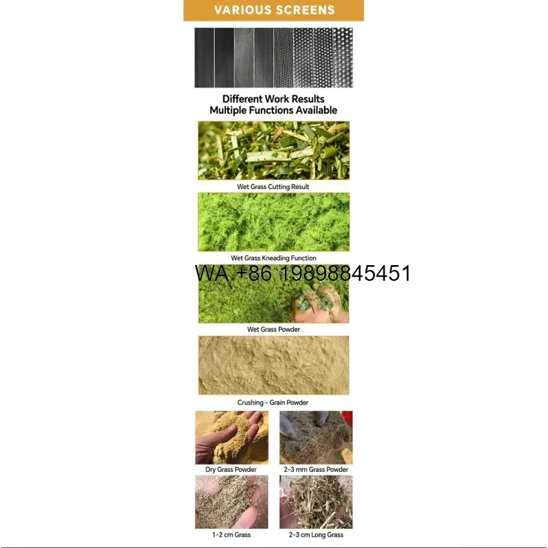Wmwmnu for High Power Dry Wet Feed Grinder Pulper Grain Forage Crushing Pulping Farm Machinery 1.5-2