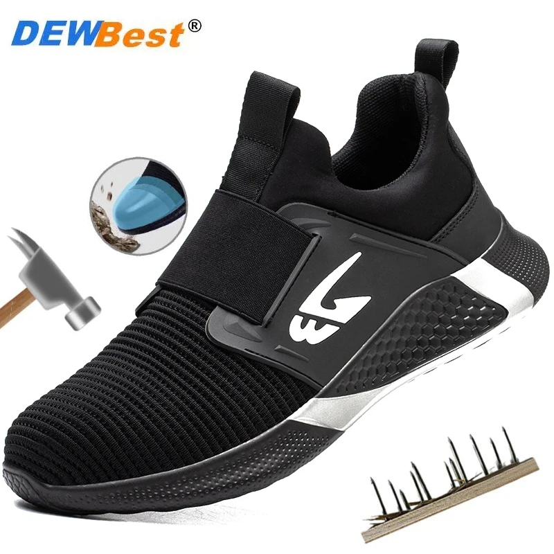 

2024 New puncture resistant men's summer breathable mesh anti smashing shoes, construction site protective shoes