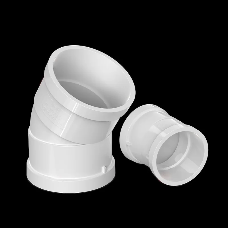 1~10pcs  ID 50/75/110/160mm x 11.25/15/22.5/30Degree PVC Slight Deflection Elbow Offset Small Angle Drainage Pipe Joint Fittings