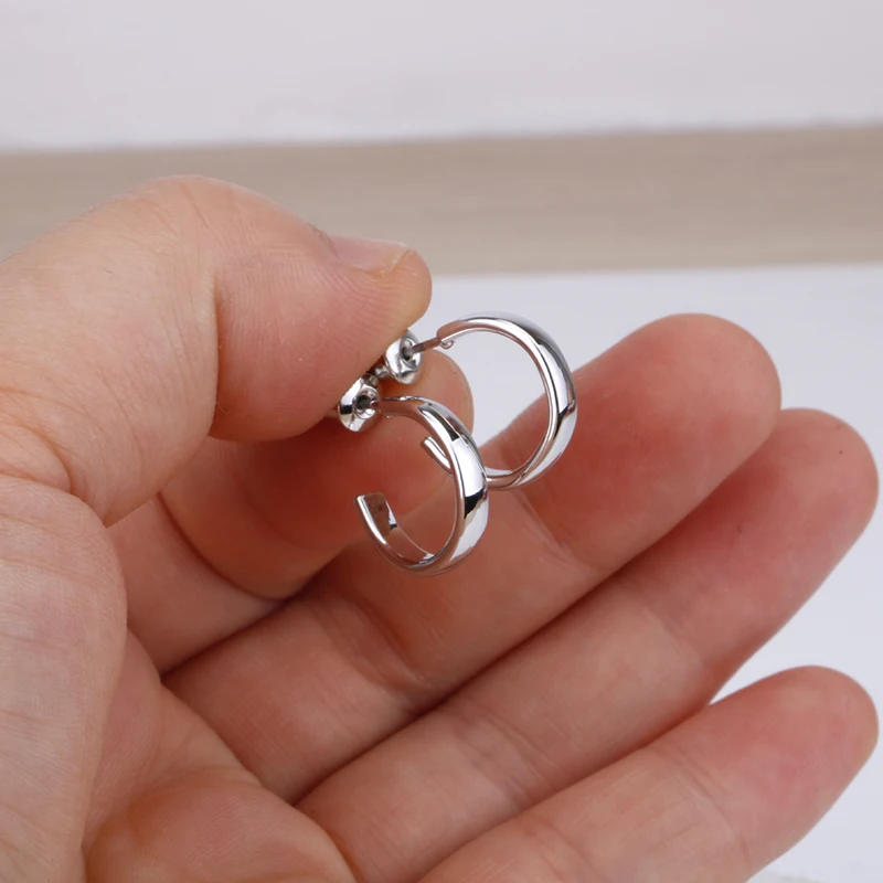Hgflyxu Stud Earring Women Smart Ear Jewelry Gold color and Silver color Cut Accessories New
