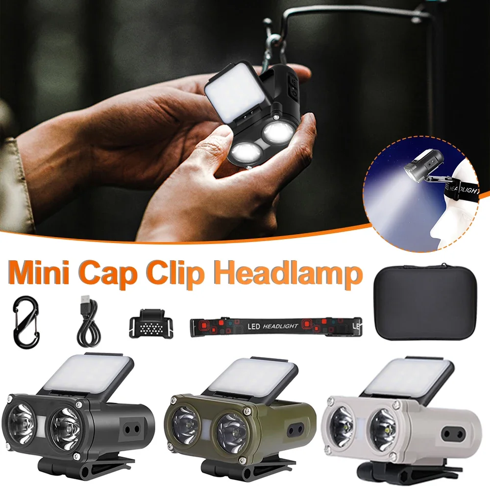 Induction Hat Lamp LED Light 700LM TYPE-C Rechargeable Head Torch 5 Modes LED Sensor Headlight Camping Hiking Fishing Lantern