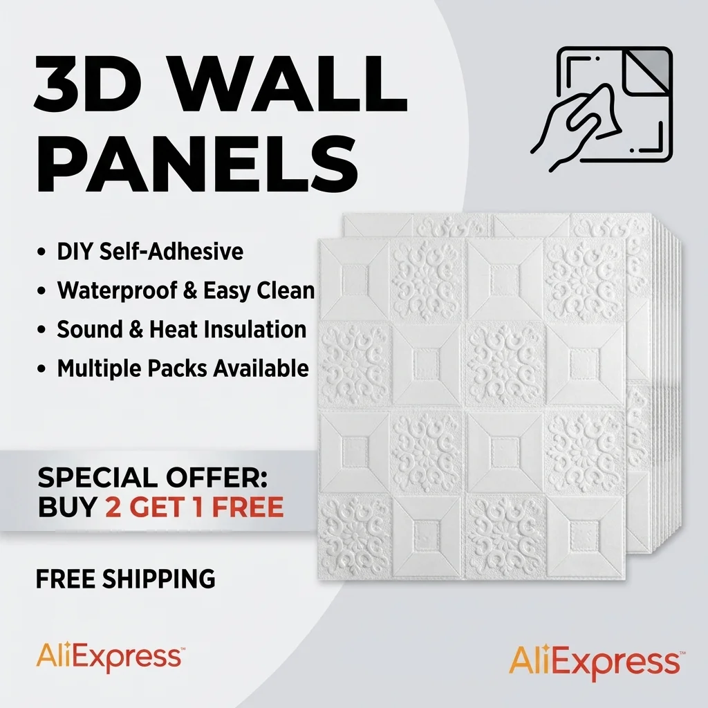 

1-10 Packs 3D Wall Panels 12" White Self-Adhesive Modern Floral Textured Wall Decor for Gaming Living Room TV Background Wall