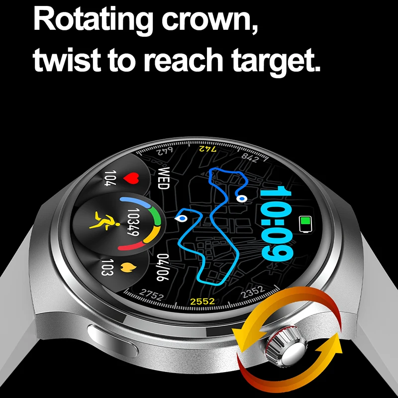 2025 New Smartwatch Men GPS Tracker 150+ Sport Modes Waterproof Watch 1.53-inch Heart Rate Bluetooth Call Smartwatch Watch 4 PRO