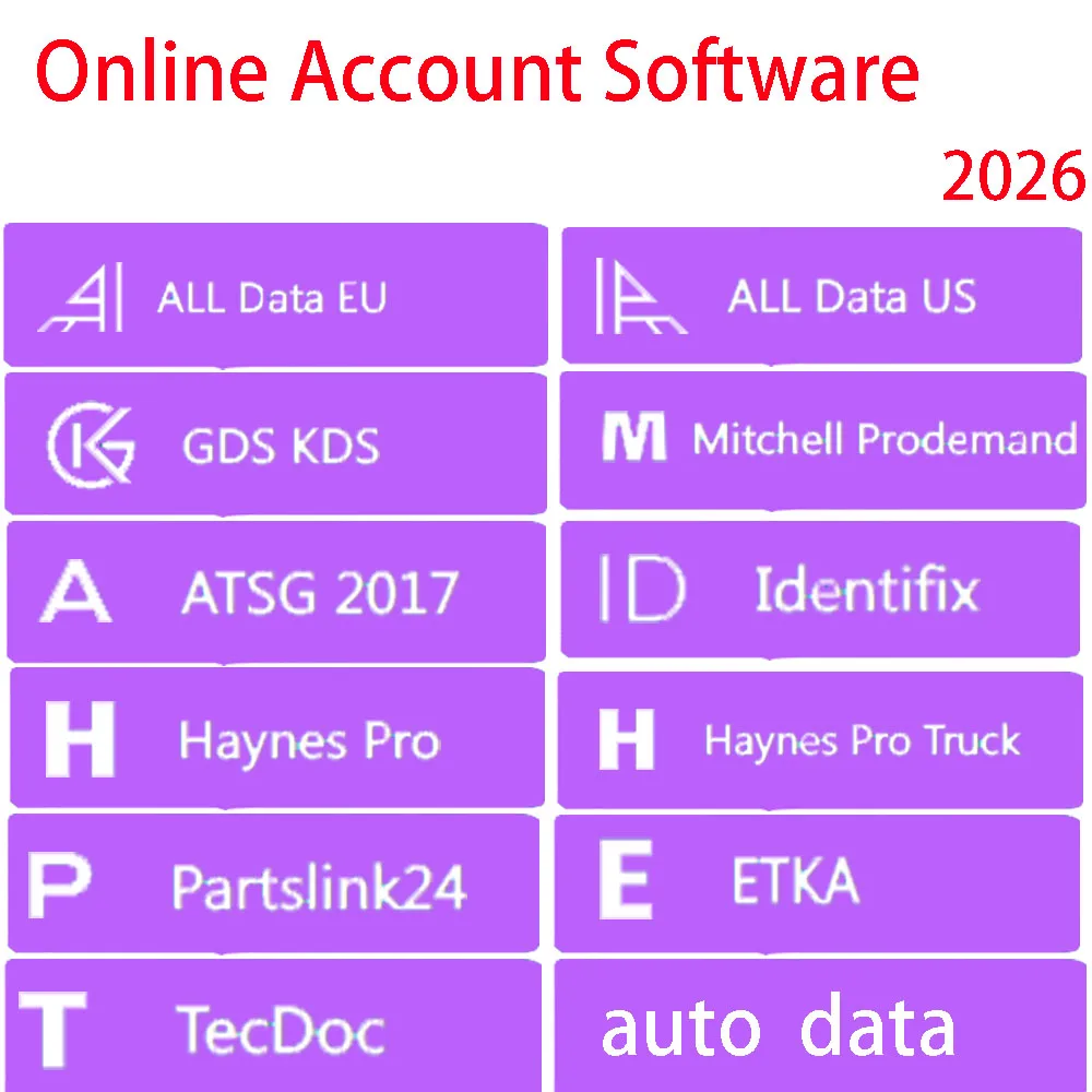 2024 Online Account for Auto-data Alldata Full Pack Auto Data Hay-nes PRO Workshop Car Repair Software Support Mobile Login