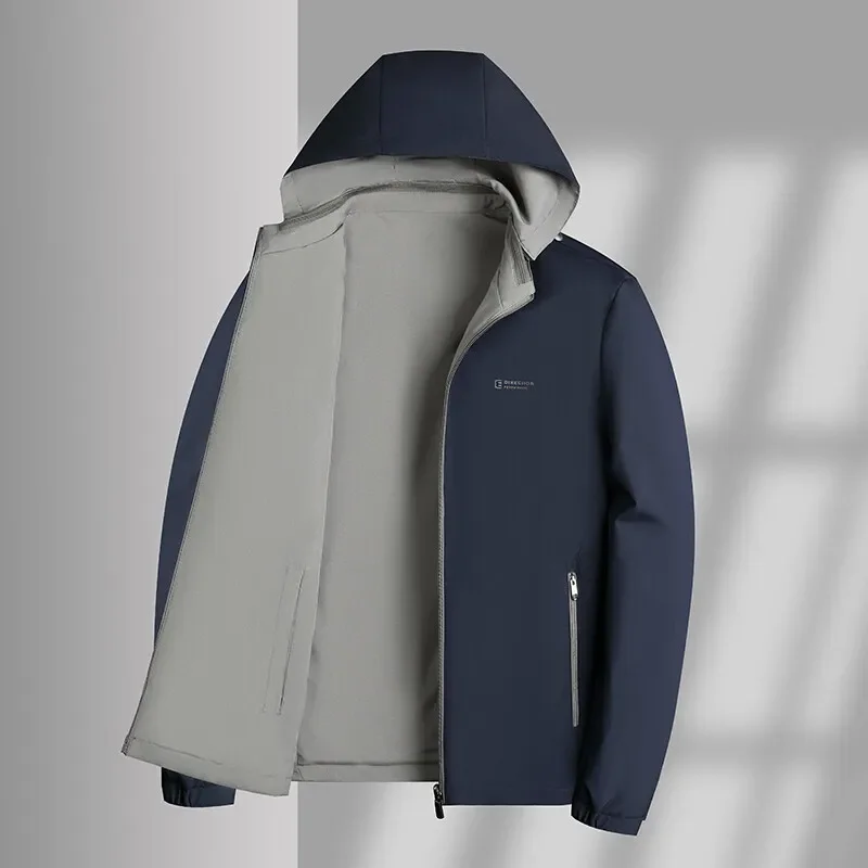 

ARC уличное мужское альпинистское спортивное однотонное высококачественное пальто для среднего и пожилого возраста исполнительное двустороннее пальто с капюшоном