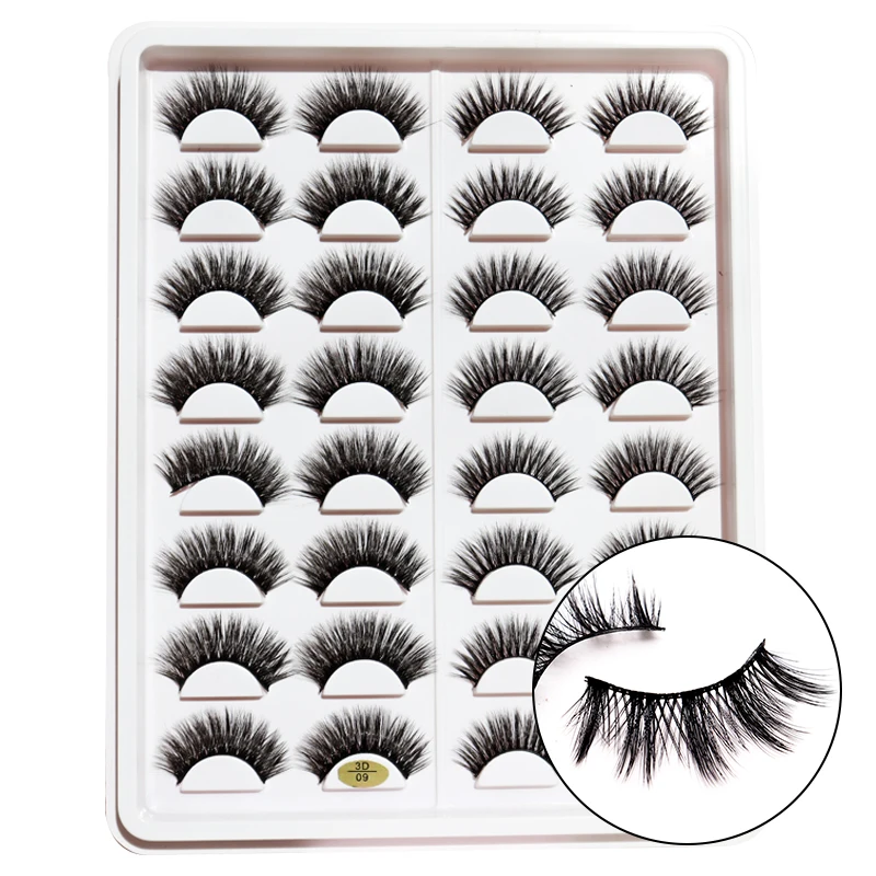 TAOLING 16คู่3D ปลอม Mink Lashes ขนตาปลอมธรรมชาติ Dramatic นุ่ม Wispy ปริมาณ Cross Reusable Eyelash แต่งหน้า