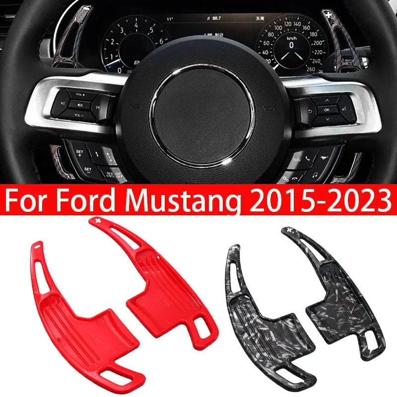 2pcs ABS Steering Wheel Shift Paddle For Ford Mustang 2015 2016 2017 2018 2019 2020 2021 2022 2023 Extended Shifter Trim Paddles