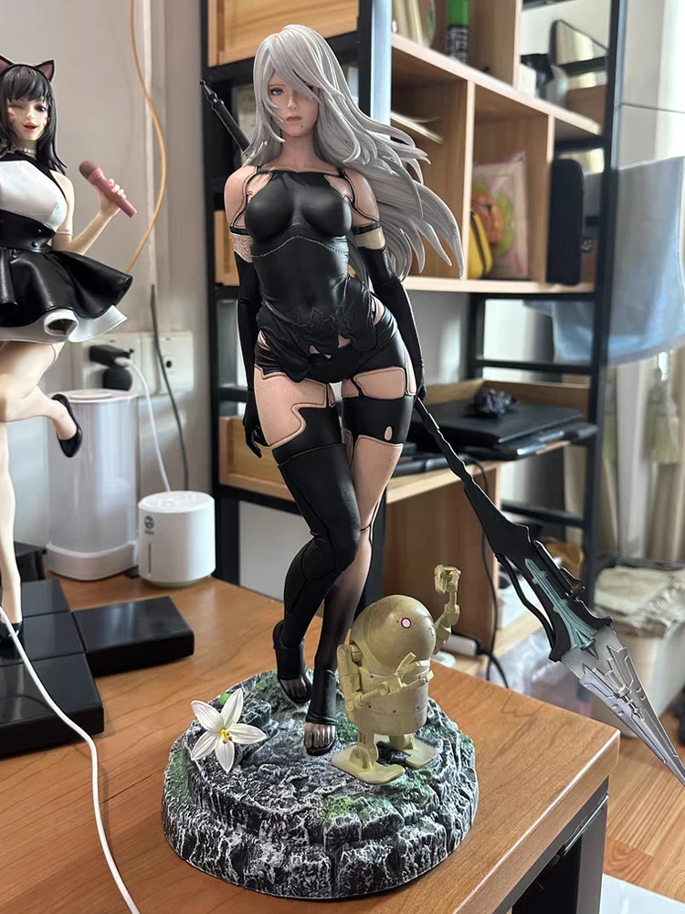 Creation Studio A2 Figurine Nier:Automata Action Figures Nier Three Head Replaceable Pvc Decoration Model Toy Birthday Gift