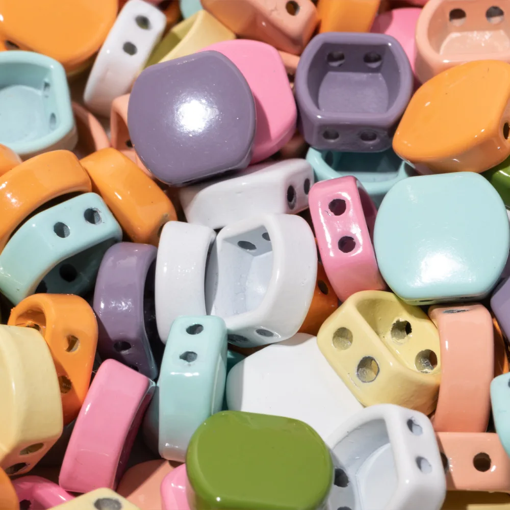 Bohemian Style Colorful Enamel Honeycomb Beaded Loose Beads Personality DIY Enamel Bracelet Beaded Accessories Material