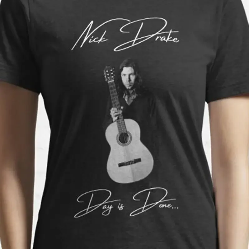 Nick Drake Vtg Day Is Done Black Shirt Short Sleeve All Sizes Jn280
