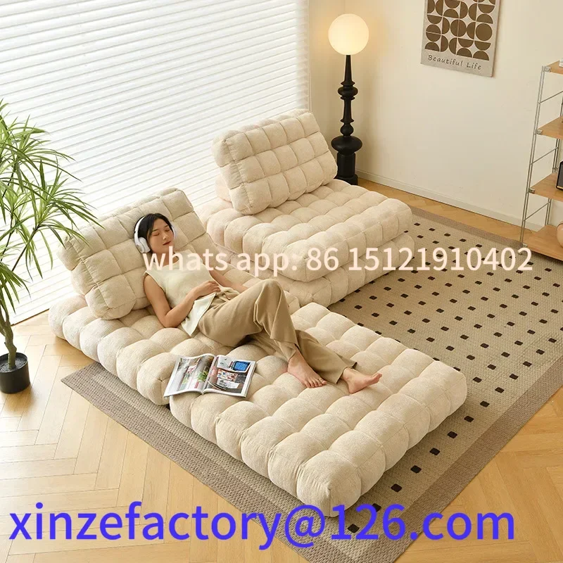 

Customizable Furniture Sofa Tatami Cream Style Fabric Home Single Living Room Combination