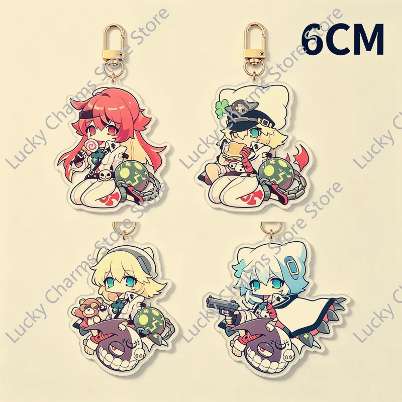 Kawaii Game Character Acrylic Charm Lightweight Bag Hanging Ornament Fans Collectible Small Gift for Teenagers