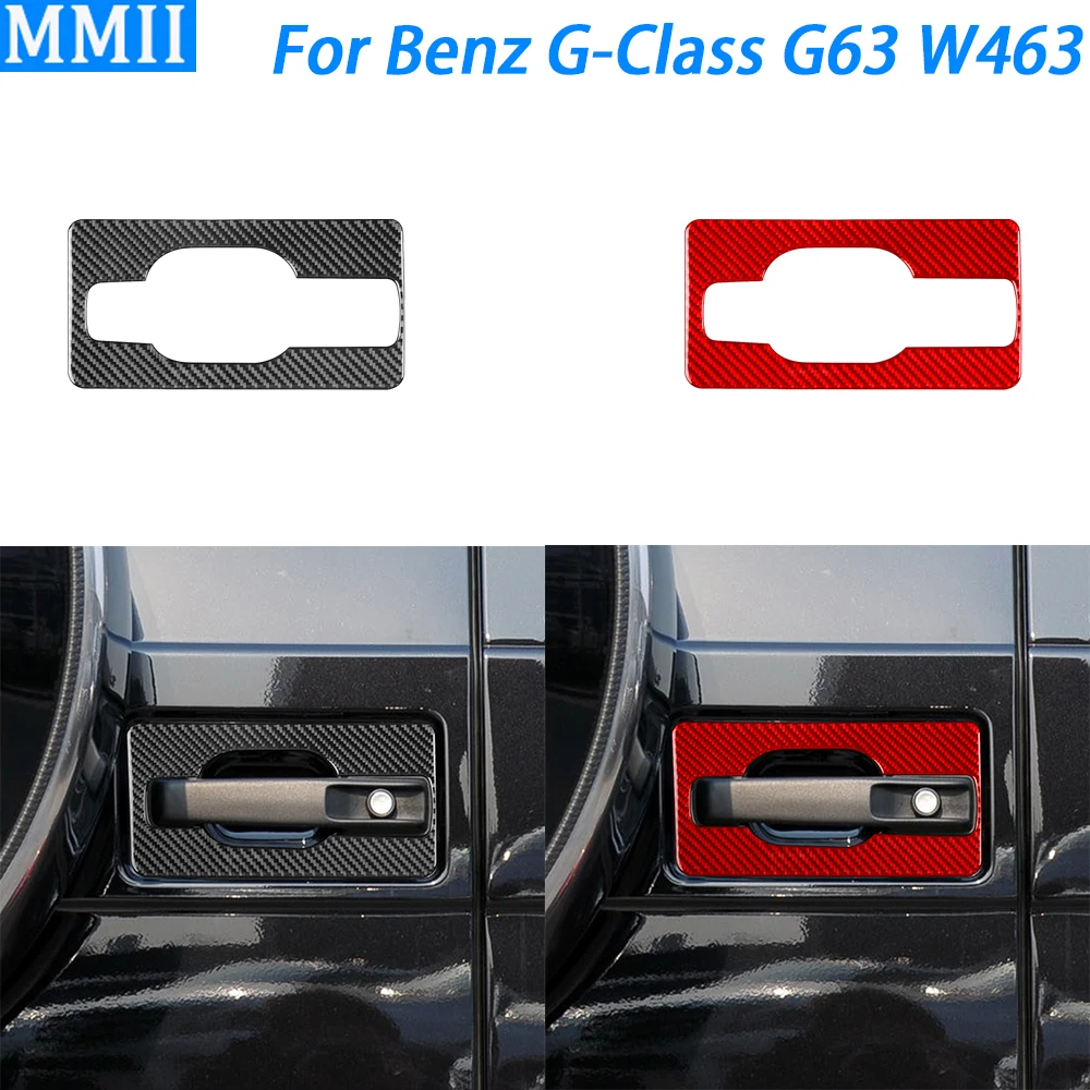 

For Benz G-Class G63 W463 2013-2018 Carbon Fiber Rear Trunk Handle Panel Cover Decorative Car Decoration Accessories Sticker