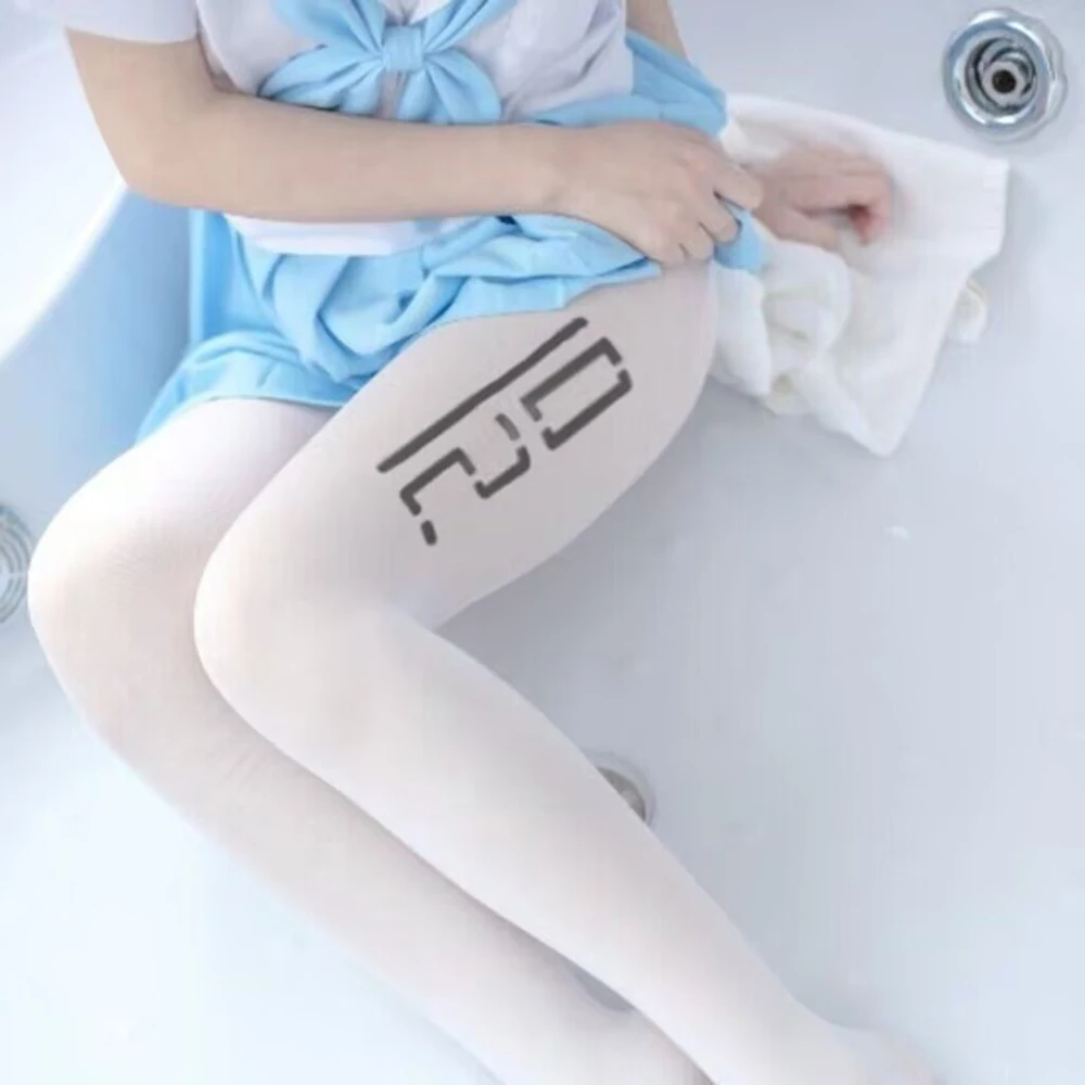 الأزرق الأرشيف Yurizono Seia تأثيري جوارب طماق الإناث تخزين شير جوارب طويلة أنيمي الفتيات Kakudate كارين جوارب طويلة