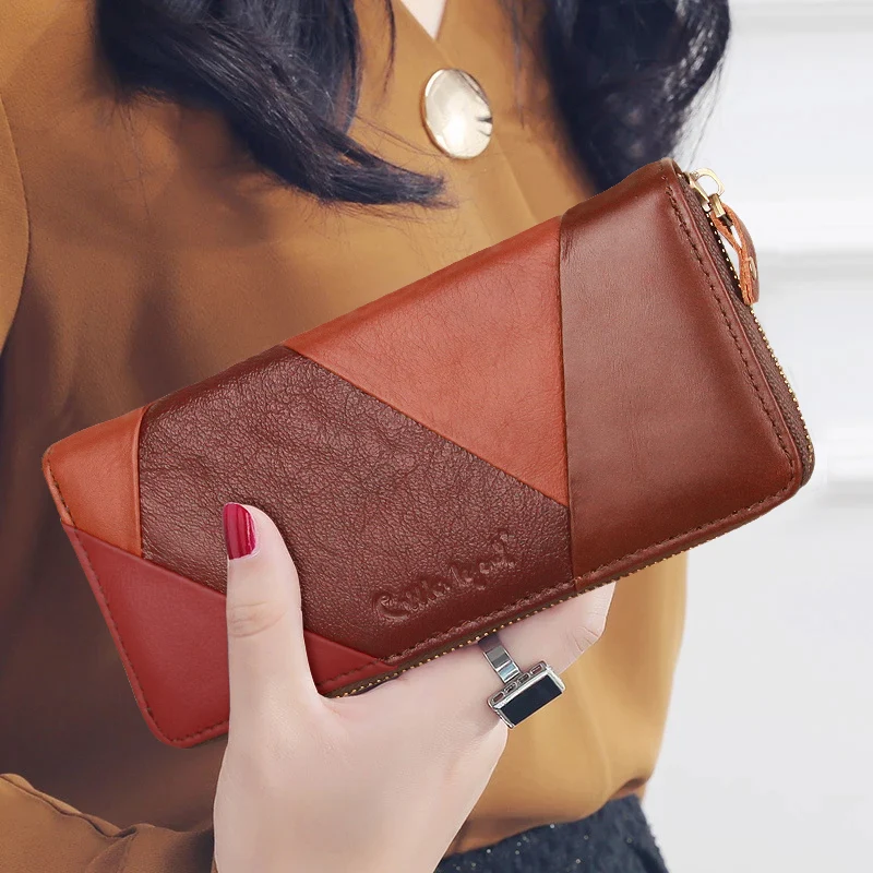 Design Money Bags High Quality Phone Packet for Female Women Long Wallets for Lady Vintage Clutches Brand Card Holder Purse