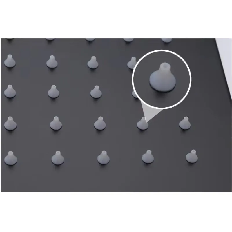 Modern Black Brass Rainfall Rectangular Shower Rose Dual Function Bathroom Faucet Accessories