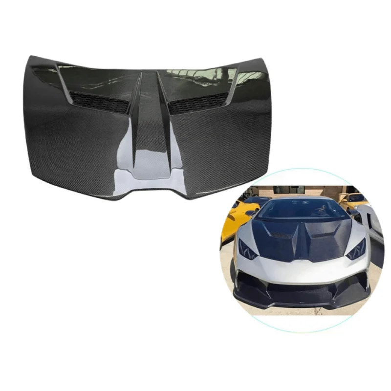 

2020 for Lamborghini LP610 LP580 Carbon Fiber Engine Hood V Style Front Bonnet Cover New Condition Auto Exterior Parts
