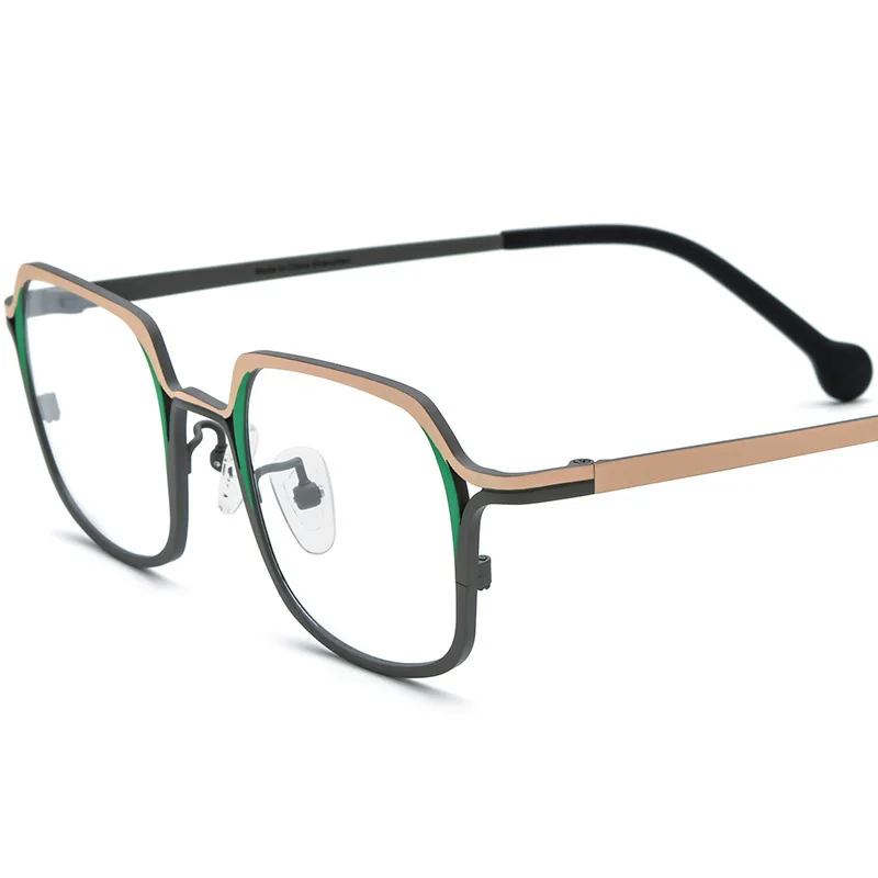 

Wind Red Pure Titanium Luxury Glasse Frame Men Fashion Brand Design Glasses Frame Woman Retro Round Ultralight Frame Z632
