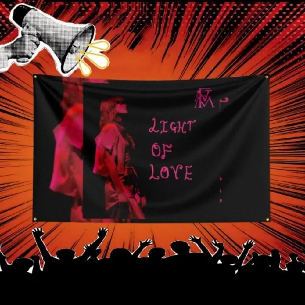 Florence & The Machine Inspired Rock Music Flag  Polyester Banner For Bedroom Wall Decor Music Fans Gift