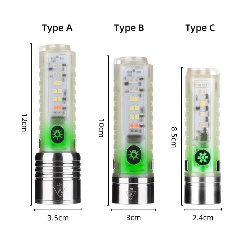 Self Defense Mini Led Flashlight Portable Strong Light Outdoor Pocket Lantern Flood Work Light Key Chain Small Camping Torch