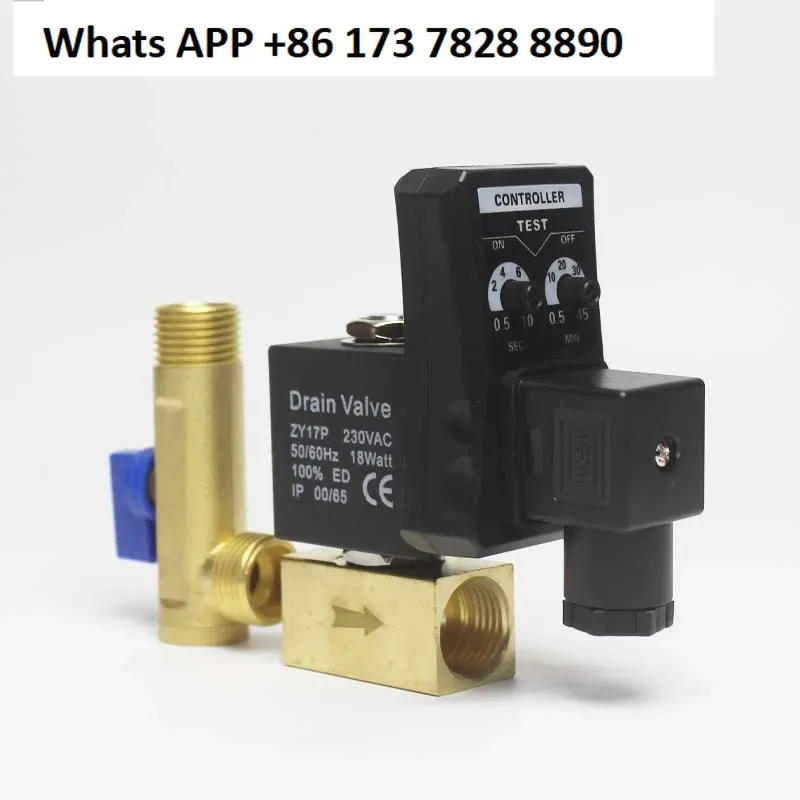 Air compressor electronic drain timer OPT-A split OPT-B conjoined electronic automatic drain solenoid valve