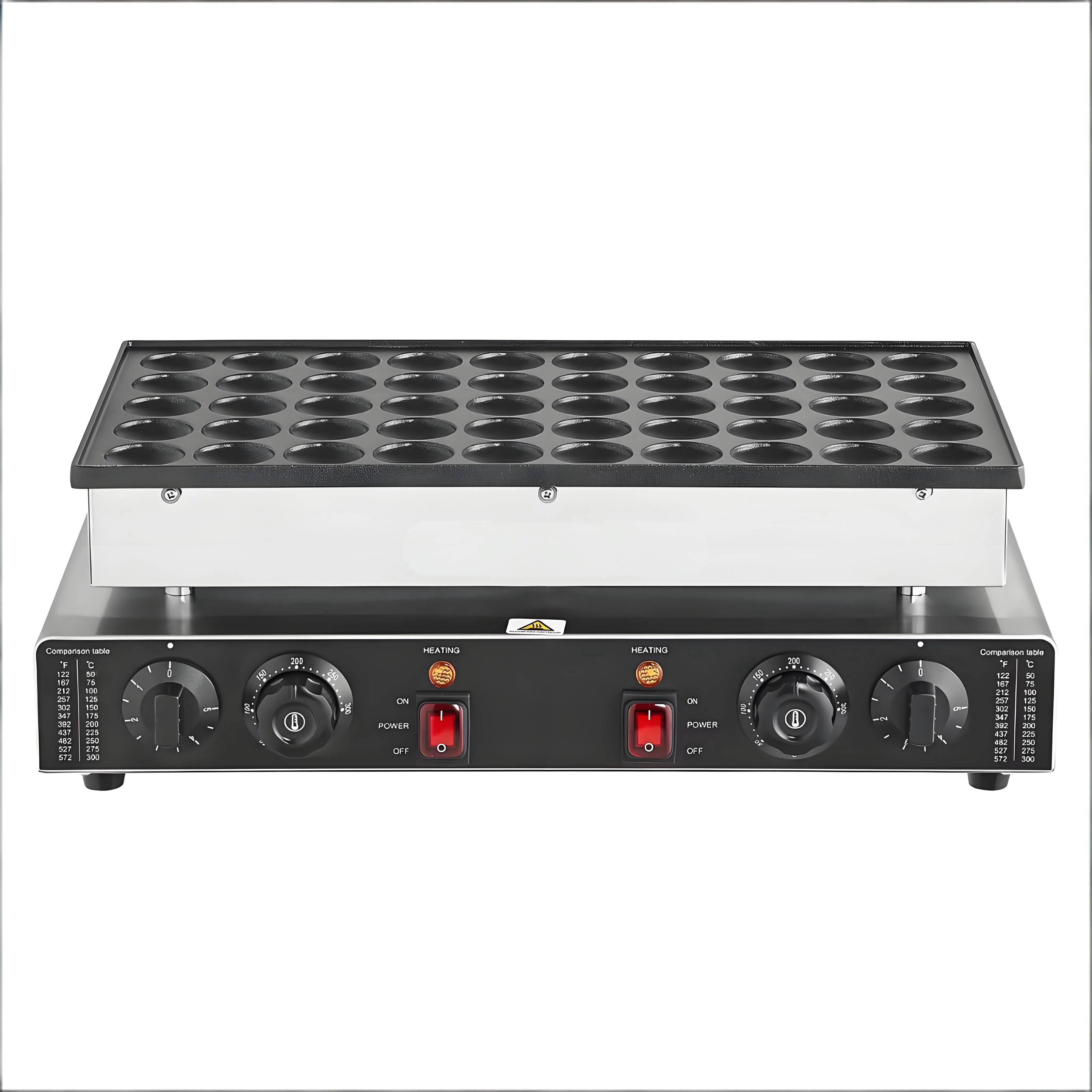 Most Popular Food Snack Machine Electric Mini Pancakes Maker /Commercial Waffle Equipment 50 Holes Muffins Machine